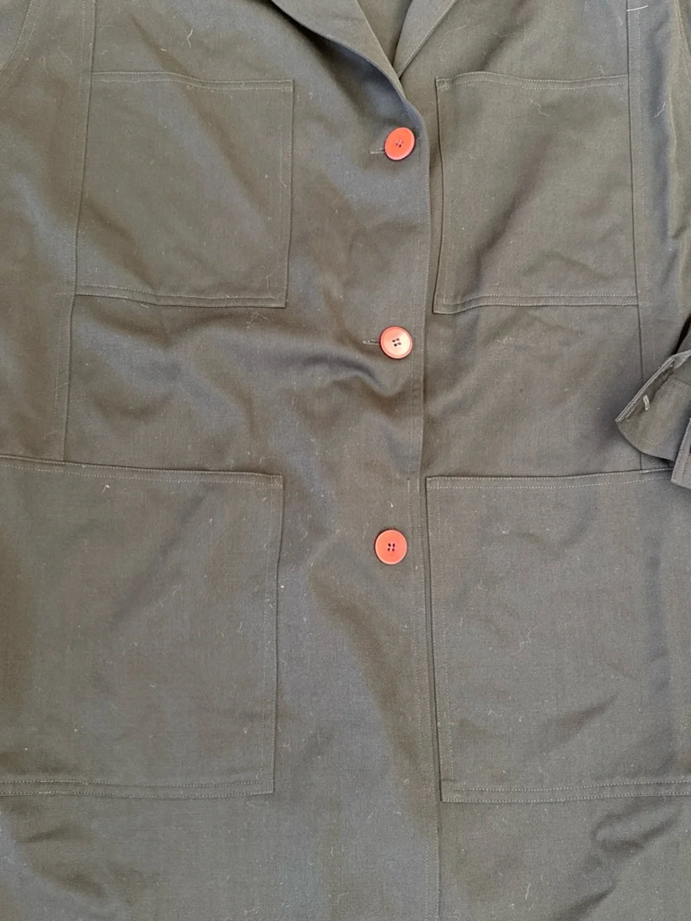 Saks Fifth Avenue vintage utility shirt dress black size 6